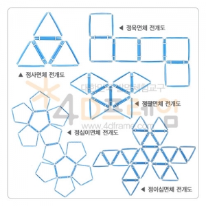 [포디프레임] 정다면체 전개도 세트