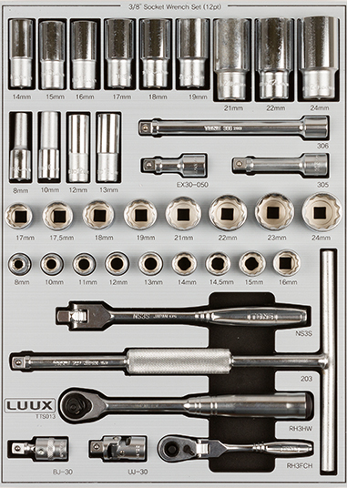 TTS013 / 3/8" 액세서리, 12각 숏,롱 소켓