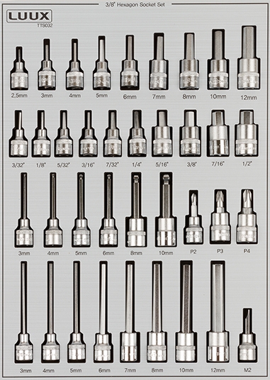 TTS032 / 3/8" 육각비트소켓 숏,롱 인치,미리