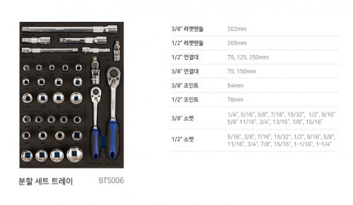 3/8" 1/2" 액세서리, 숏소켓 인치