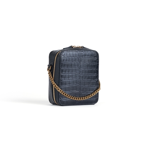 SS CROCO BAG - BLACK