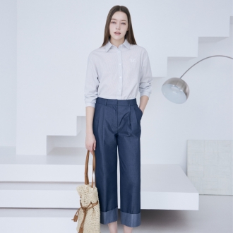 유어즈 어반 와이드 카브라롤업 팬츠