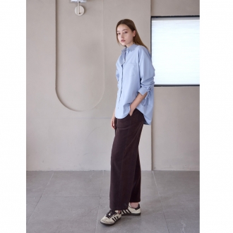 오버핏 리본 블라우스