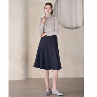 유어즈 플리츠 A라인 미디스커트