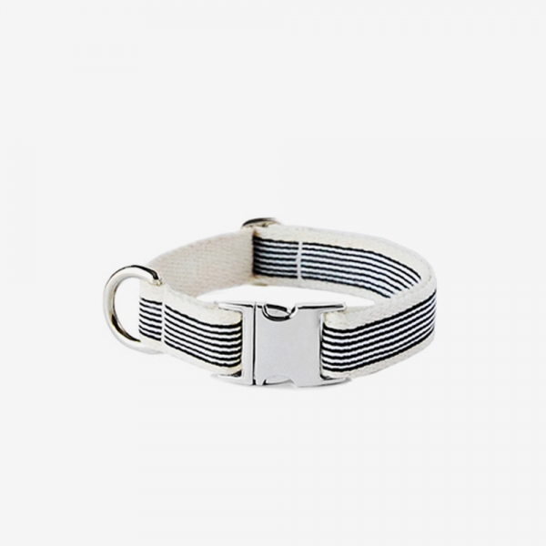 BLACK STRIPE SILVER COLLAR