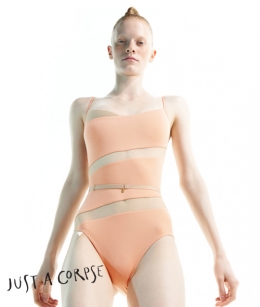 JAC - SPELLBOUND Spiral Camisole leotard With Stretch Mesh