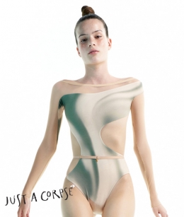 JAC - MELTED Asymmetric Boatneck Leotard