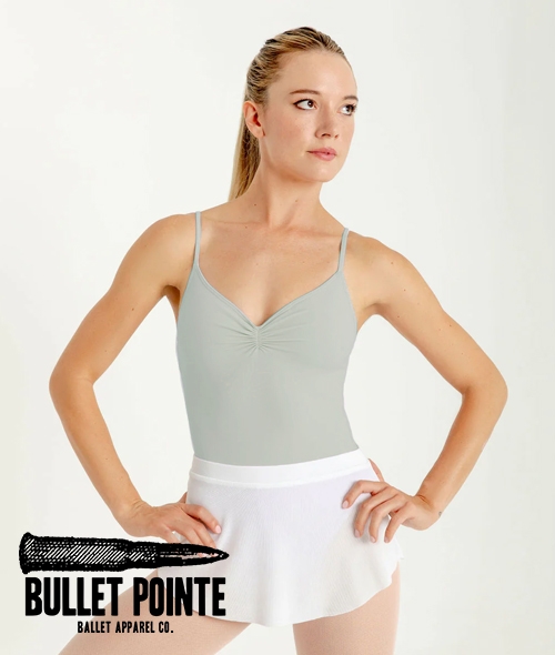 Bullet Pointe - Pinch Front Leotard (Light Grey)