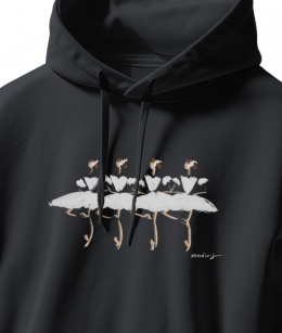 VERONICA J - LITTE 4 SWAN HOODIES - TITANIUM CHACORL