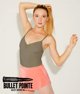 Bullet Pointe - Pinch Front Leotard (Cappuccino)