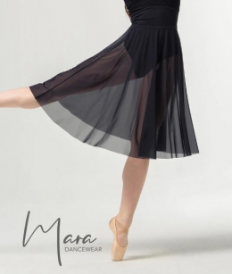 Mara Dancewear - Long Mesh Skirt (Black)