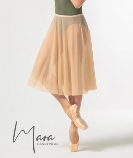 Mara Dancewear - Long Mesh Skirt (Ivory Cream)