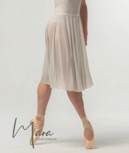 Mara Dancewear - Long Mesh Skirt (Light Nude)