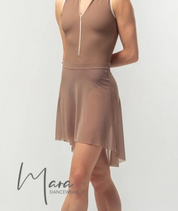 Mara Dancewear - Short Mesh Skirt (Light Brown)