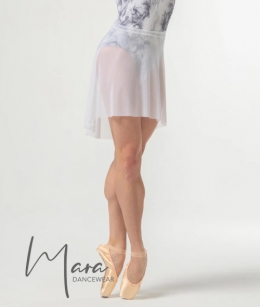 Mara Dancewear - Short Mesh Skirt (Pure White)