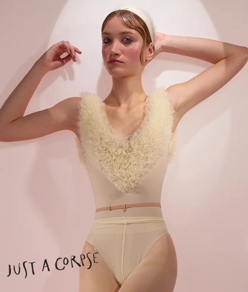 JAC - CHANTILLY ruffle tulle decollete leotard