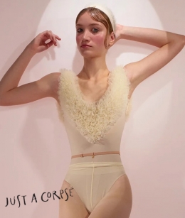 JAC - CHANTILLY ruffle tulle decollete leotard