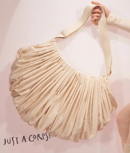 JAC - WHIPPED CREAM pleated croissant bag