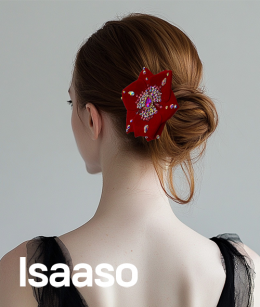 르사소작업실 - 장미 벨벳 레드 머리장식