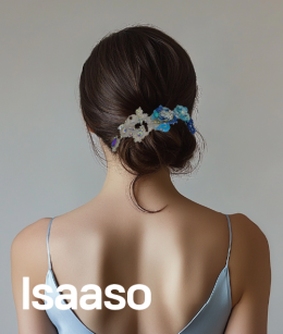 르사소작업실 - 화관 하프 블루 꽃 머리장식