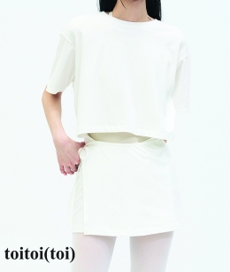 Toitoi - Wrap Skirt Tee _ WHITE