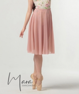 Mara Dancewear - Long Mesh Skirt (Rose Pink)