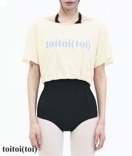 Toitoi - Toitoi Logo Crop tee _ CREAM LEMON