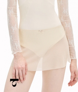 Typha - Shimmering Cream Apricot SAB Mini Skirt