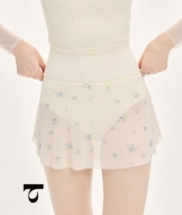 Typha - Floral Mesh SAB Mini Skirt
