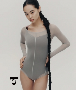 Typha - Off-Shoulder Mesh High-Elastic & Waist-Slimming