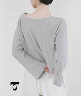 Typha - Morandi Two-Tone Loose Fit Sweater