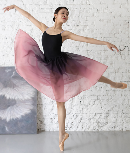 Soulee in Ballet - 여울 그라데이션 리허설스커트 (블랙핑크)