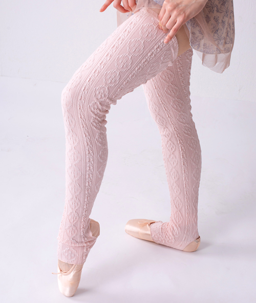 Soulee in Ballet - 자카드 니트롱 레그워머 (발레핑크)