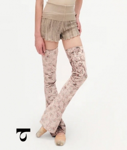 Typha - Velvet Oriental-Inspired Textured Leg Warmers