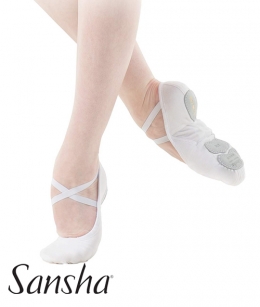 Sansha - NO.32C Pro-Mesh 천슈즈 (화이트) *스크래치세일*