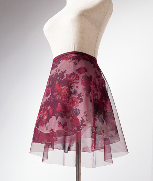 Soulee in Ballet - 꽃다울 샤 랩스커트 숏 (동백꽃색)