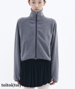 Toitoi - Cropped Fleece Jacket _ Ash Melange