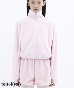 Toitoi - Cropped Fleece Jacket _ Baby Pink