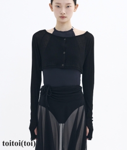 Toitoi - Snap Cardigan Shrug _ Black