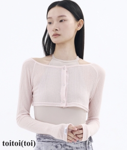 Toitoi - Snap Cardigan Shrug _ Misty Peach