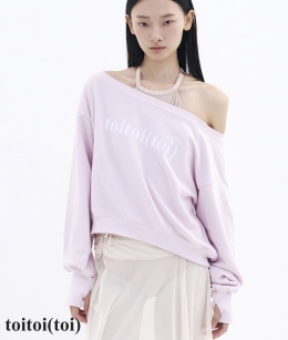 Toitoi - Toitoi(toi) Drape Shoulder Sweatshirts _ Pale Pink