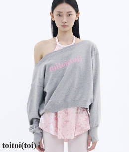 [1/15 목요일 예약발송]Toitoi - Toitoi(toi) Drape Shoulder Sweatshirts _ Mist Melange