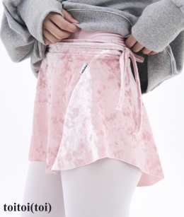 Toitoi - Crushed Velvet Strap Skirt _ Pink