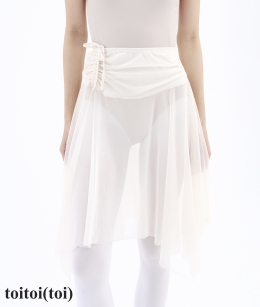 Toitoi - Bow of Air Mesh Skirt _ Cream