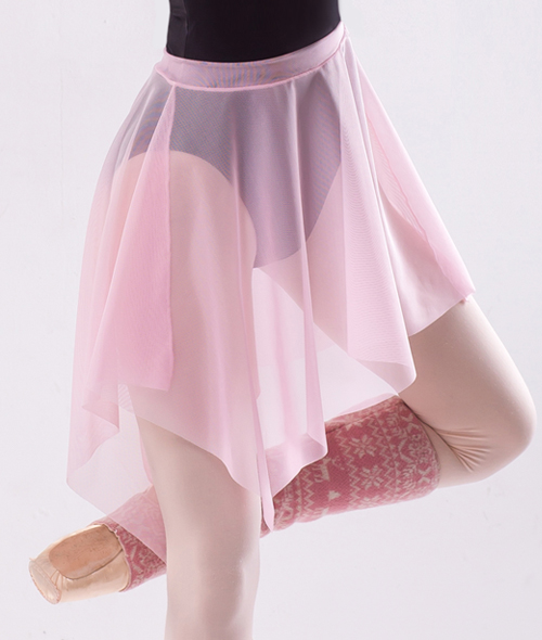 Soulee in Ballet - 은결 메쉬 언발스커트 (솜핑크)