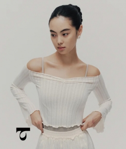 Typha - Off-Shoulder Top with Flared Sleeves