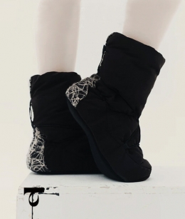 Typha - Black Patchwork Thermal Warm-Up Boots