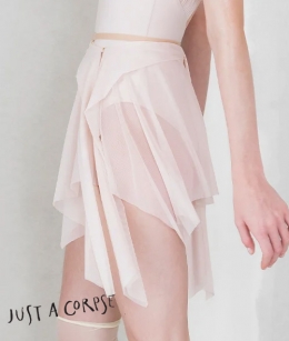 JAC - BOW draped wrap skirt