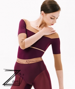Zidans - 4 Sleeves Horizon leotard (Wine)