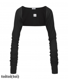 Toitoi - New Extra Long Sleeve Shrug _ Black